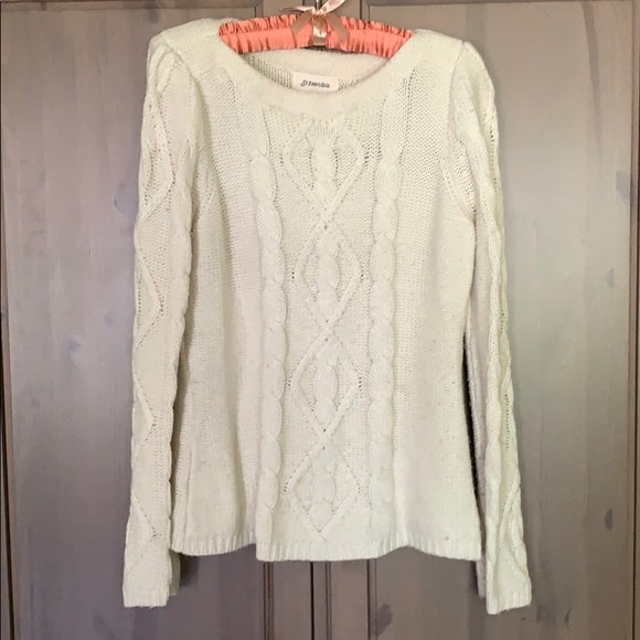 Cream Cable Knit Sweater - Picture 1 of 2